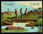 5563 - Journe du timbre : escapade verte -  oblitr  - anne 2022