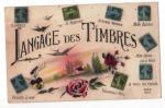 cpa Langage des timbres