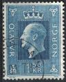 Norvge 1970 Oblitr Used Roi Olav V King Bleu 1,50 Kr SU