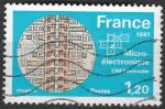 FRANCE - 1981 - Yt n 2126 - Ob - Grandes ralisations : la microlectronique