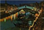VENISE - Fte nocturne avec illumination au Grand Canal (pont du Rialto)