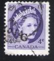 Canada 1956 Oblitr rond Used Stamp Queen Reine Elizabeth II surcharge G