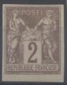 France, Colonies Gnrales : n 38,x gomme partielle anne 1878