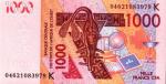 Afrique De l'Ouest Sngal 2004 billet 1000 francs pick 715b neuf UNC
