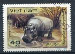 Timbre Rpublique Socialiste du VIETNAM 1981 Obl  N 309  Y&T Hippopotame