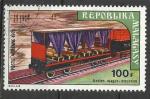Madagascar 1973; Y&T n PA 127;100 F ancien train, wagon excursion