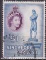 SINGAPOUR N° 40 de 1955 oblitéré