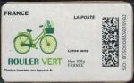 France vignette sur fragment Used Mon timbre en ligne vlo Rouler Vert SU