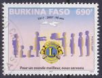 Timbre oblitr n 1338(Yvert) Burkina Faso 2007 - Lions International