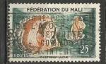 Mali 1959; Y&T n 6; 25F faune, poisson