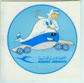 KUWAIT AIRWAYS / autocollant /TRANSPORT AVIATION KOWEIT