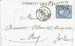 FRANCE - Lettre de 1863 avec Yt n22 - LIMOGES => LE PUY