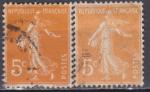 FRANCE N 158 de 1921 oblitrs "orange et jaune orange"
