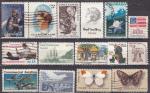 USA petit lot sympa de 15 timbres oblitrs des annes 75/80  ( 3ct)