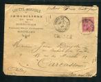 Belle lettre chargée de Biarritz pour Carcassonne ( 1894 ) avec un n° 98