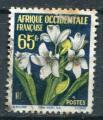 Timbre d' AOF  1958  Obl  N  72  Y&T  Fleurs