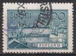 Finlande 1942; Y&T n 252; 100m bleu-gris, port d'Helsinki