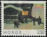 Norvge 1983 Les invits arrivent peinture de Gustav Wentzel Y&T NO 851 SU