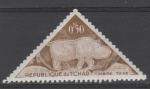 TCHAD N 24 taxe ** 1962 motifs prhistoriques (Hippopotame de Gonoa)