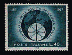 Italie 1967 - YT 960 - oblitéré - société de géographie italienne