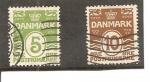 Danemark N Yvert 193, 195 (oblitr) 
