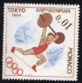 Monaco 1964 neuf Jeux Olympiques de Tokyo Haltrophile