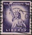 -U.A./U.S.A. 1954 - Statue de la Libert, roulette - YT 581a / Sc 1057 