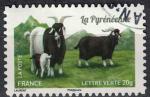 France 2015 Oblitr rond Used Goat Chvre La Pyrnenne Y&T 1104 SU