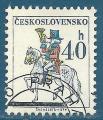 Tchcoslovaquie N2075a Messager oblitr (papier fluorescent)