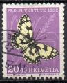 SUISSE N 528 o Y&T 1952 Papillons (Demi-deuil)