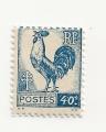 FRANCE TIMBRE STAMP N630 " COQ 40c