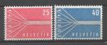 Europa 1957 Suisse Yvert 595 et 596 neuf ** MNH