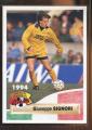 Carte PANINI Football 1994 N 259 Guiseppe SIGNORI Lazio fiche au dos