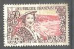 France 1960; Y&T n 1247; 0,50F, Rattachement du Comt de Nice