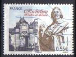 timbre FRANCE 2008 - YT 4258 - RICHELIEU -  PORTE MONUMENTALE ET STATUE