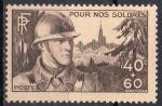 FRANCE N 451 *(ch) Y&T 1940 Pour nos soldats (Fantassin et Strasbourg)