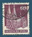 Allemagne zone anglo-amricaine N61A Cathd. de Cologne 60p lilas-brun oblitr