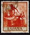 Espagne 1957 - Y&T 907 - oblitr - Goya (la barboteuse)