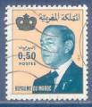 Maroc n912 Hassan II oblitr