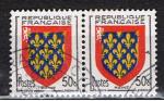France / 1954 / Provinces / Maine / YT n 999, oblitr X 2