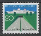 Allemagne - 1970 - Yt n 493 - N** - 75 ans canal de la mer Baltique