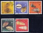 Srie de 5 TP oblitrs n 609/613(Yvert) Djibouti 1985 - Coquillages