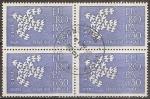 france - n 1310 bloc de 4 timbres obliters - 1961