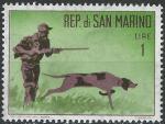 SAINT MARIN - 1962 - Yt n 562 - N* - Chasse moderne : chasseur et son chien ; h