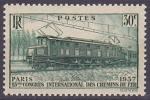 Timbre neuf ** n 339(Yvert) France 1937 - Rail, locomotive lectrique