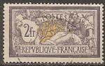 france - n 122  obliter - 1900 (aminci au verso)
