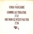 SP 45 RPM (7")  Cora Vaucaire  "  Comme au thtre  "  Promo