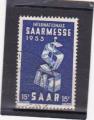 Timbre Allemagne SARRE / Oblitr / 1953 / Y&TN319 / Foire de Sarrebruck.
