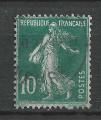 FRANCE - 1921/22 - Yt n 159 - Ob - Semeuse fond plein 0,10c vert