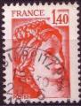 2102 - Sabine de Gandon 1.40F rouge - oblitr - anne 1980